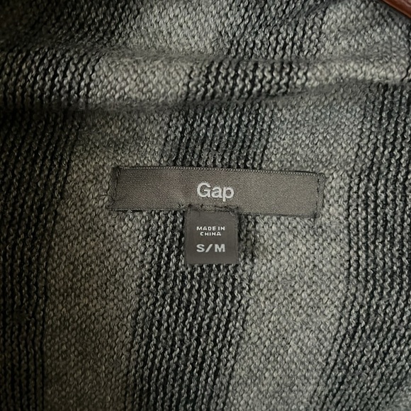 GAP Striped Sleeveless Knit Open Cardigan Blue and White Casual Small Medium - Picture 4 of 8